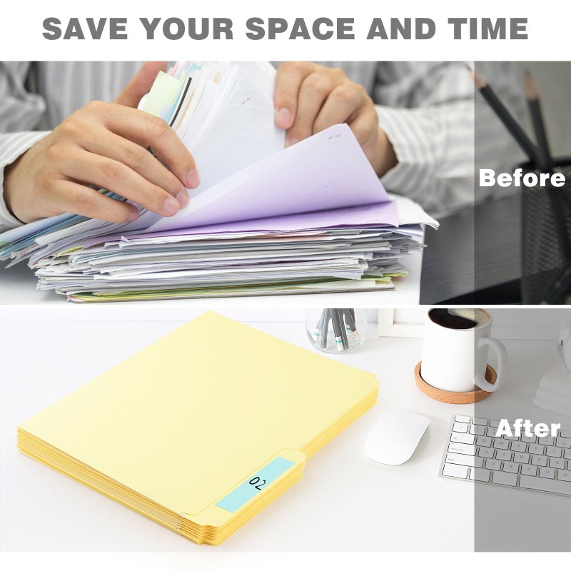 Lineco Archival Letter Size File Folders. Organize Important Documents, Prints, Photos. 9.5" x 11.75" with 1/2-Cut Tab, Acid-Free, Lignin-Free Light Tan 10 Pt. Perma/Dur Folder Stock. Pack of 25 - Image 4